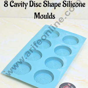 CAKE DECOR™ 8 Cavity Disc Shape Silicone Moulds