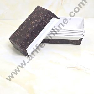 CAKE DECORβ’ Bake & Serve Paper Baking Mould - Christmas Theme Plum Cake Mould (10 Pcs Pack)(Design-05)