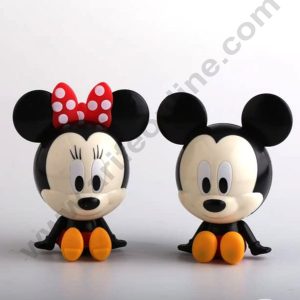 CAKE DECOR™ 2 Pcs Big Head Mickeyy Minniee Mouse Sitting Toy for Cake Topper and cake (SB-T-SL-0261)