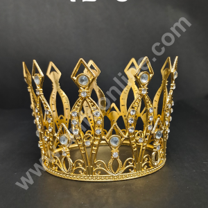 CAKE DECOR™ Birthday Cake Crown Chandelier Design Cake Topper Wedding, Cake Decoration For King, Queen, Prince & Princess Party Wedding Hair Accessories