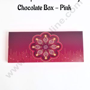 12 Cavity Traditional Sliding Chocolate Box With Cavity  - Pink  (10 Pcs Pack) - CAKE DECOR™