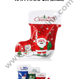 CAKE DECORβ’ Christmas Socks Stand-up Pouch Zip Lock Small (16 X 14 X 5.5 CM )(SBZP-1315) - 1 Piece
