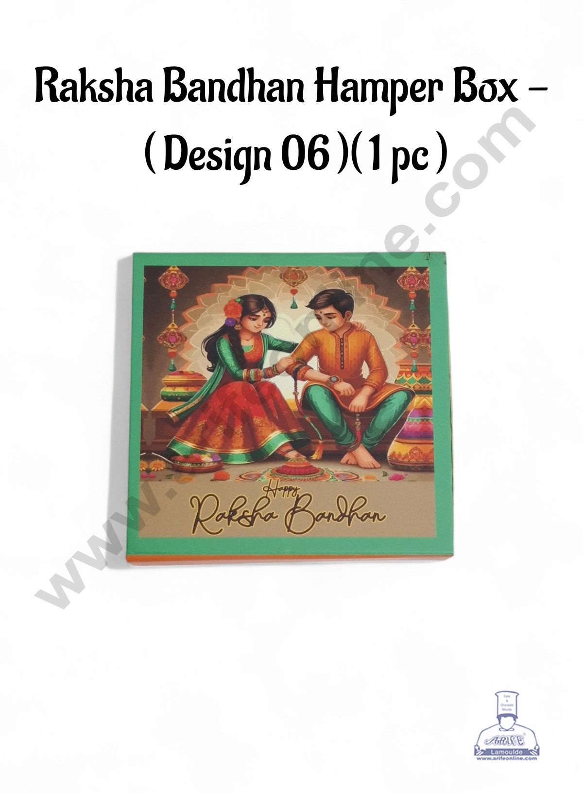 Happy Raksha Bandhan Hamper box - ( Design - 06)(1 Pc) - CAKE DECORβ’