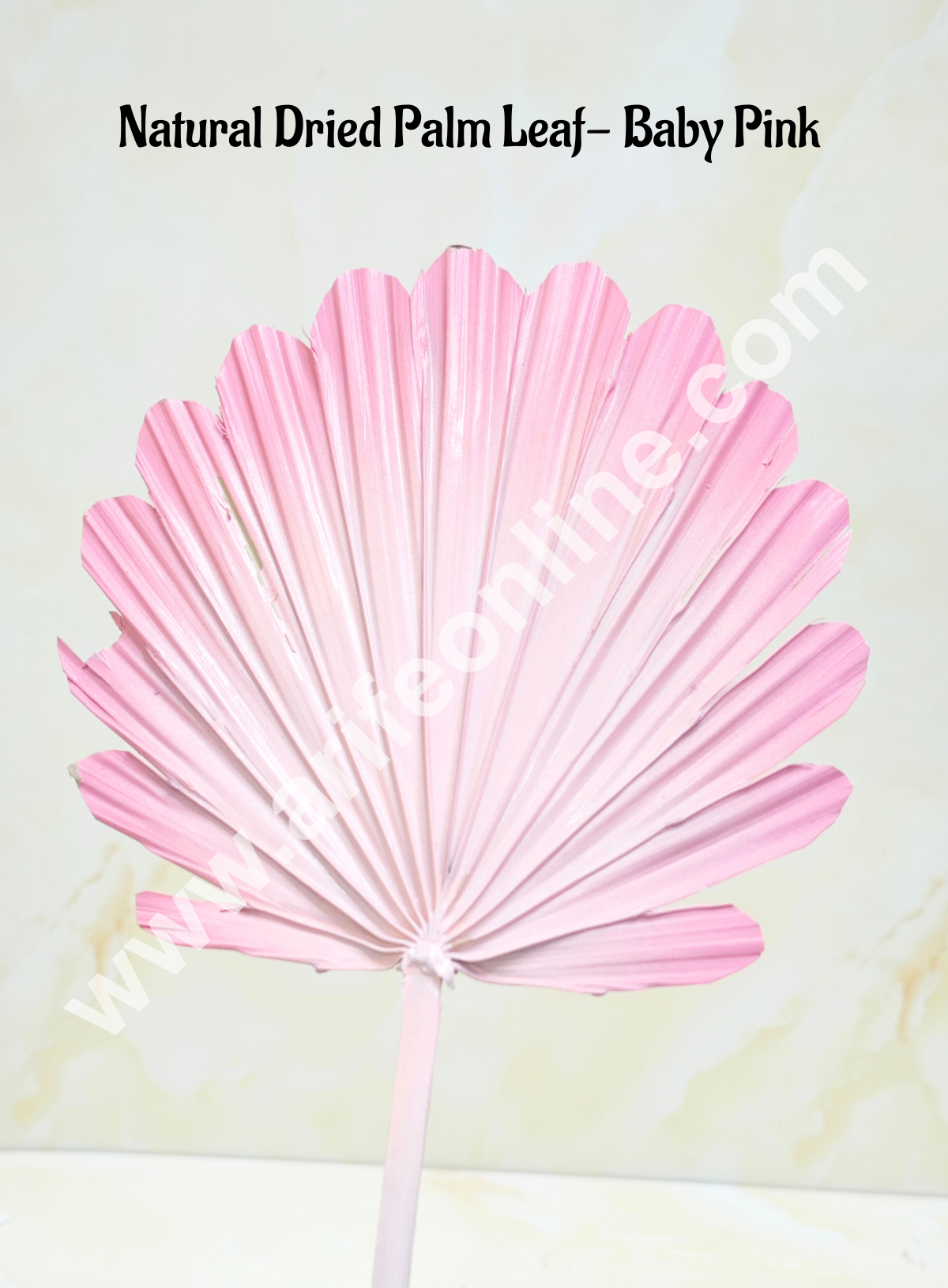 Cake Decor Natural Palm Leaf For Cake Decoration - Baby Pink (1 pc pack)