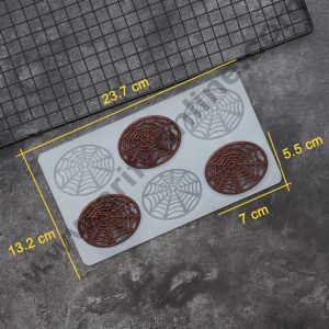 Cake Decor Silicon 6 in 1 Spider Shape Chocolate Garnishing Mould Cake Insert Decoration Mould