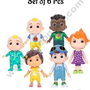 CAKE DECOR™ 6 Pieces Cocomelon Family & Friends Cake Topper Decorations Figurines