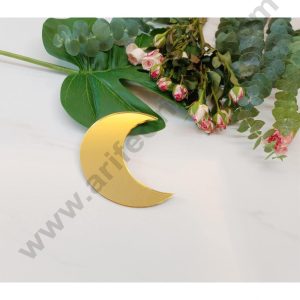 5 pcs Golden Acrylic Moon Cutout Topper - CAKE DECOR™