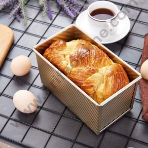 CAKE DECORβ’ Premium Non-Stick Bread Loaf Pan with Lid β Elegant Gold Finish for Perfect Loaves