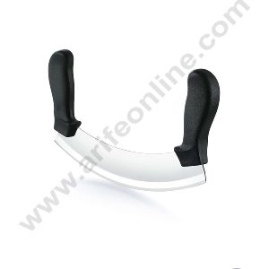 CAKE DECOR™ 1pc Double Handle Pizza Cutter Stainless Steel Blade ( 10 inch )