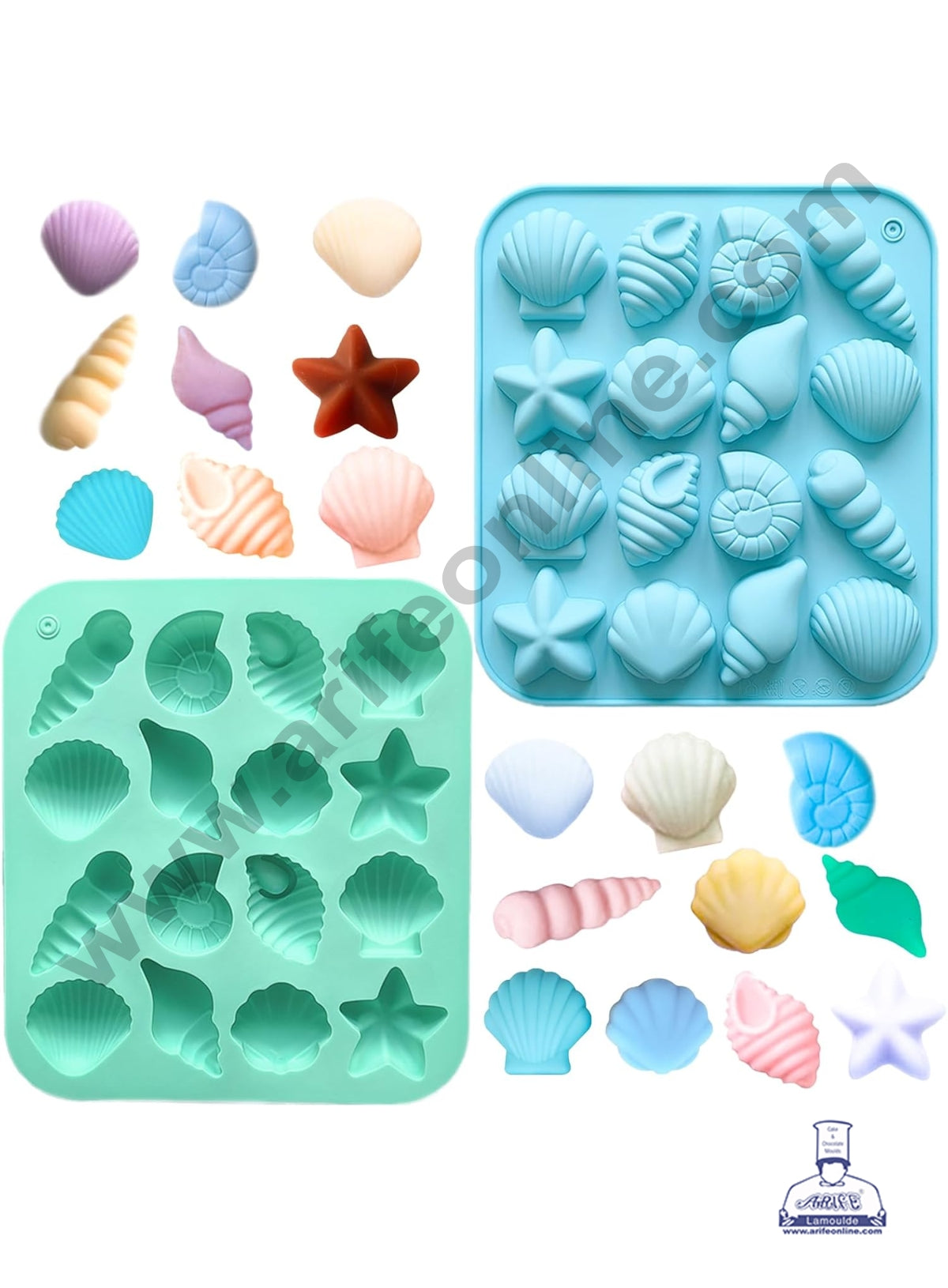 16 Cavity Star Fish Sea Animals Shape Mould Chocolate Silicon Mould - CAKE DECOR™