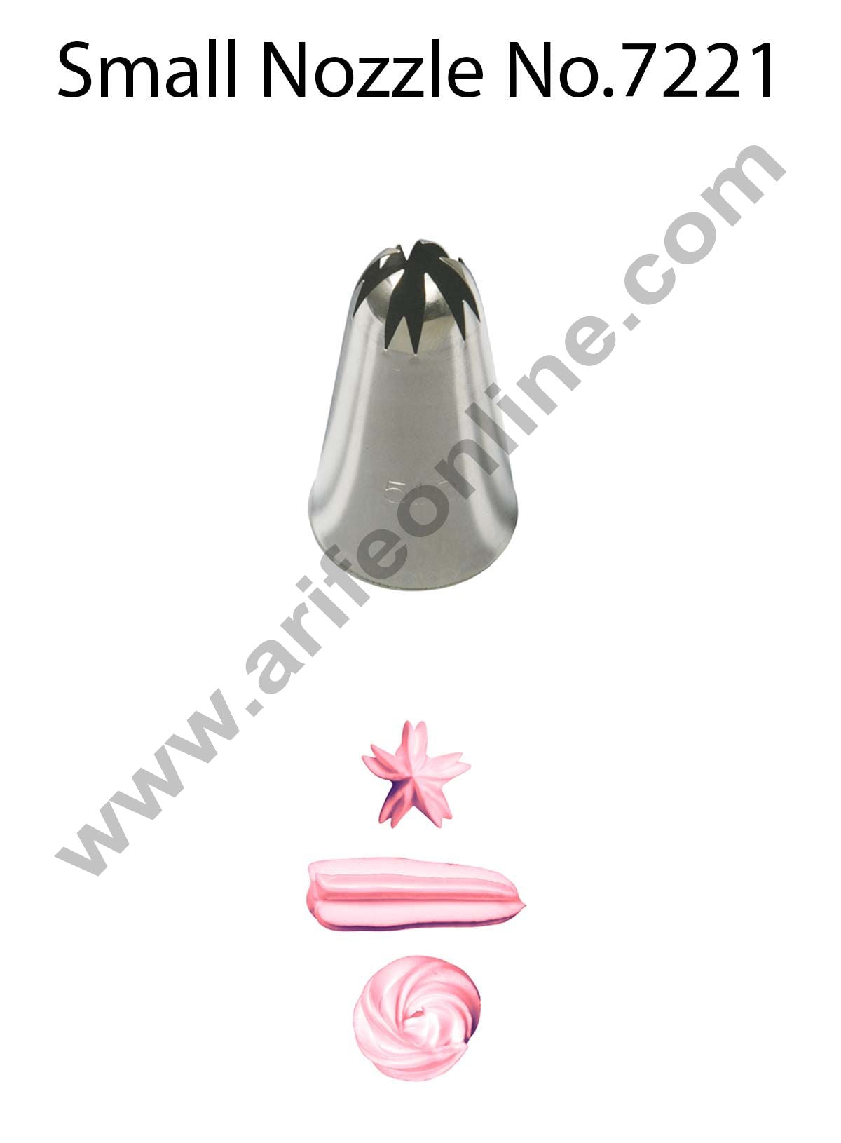 Cake Decor Small Nozzle - No. 7221 Drop Flower Piping Nozzle