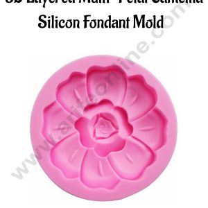CAKE DECOR™ 3D Layered Multi-Petal Camellia Silicon Fondant Mold │SB-DYF1986│