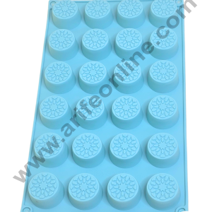 CAKE DECOR™ 24 Cavity Round Silicone Mould | Chocolate Mould | Jelly Mould