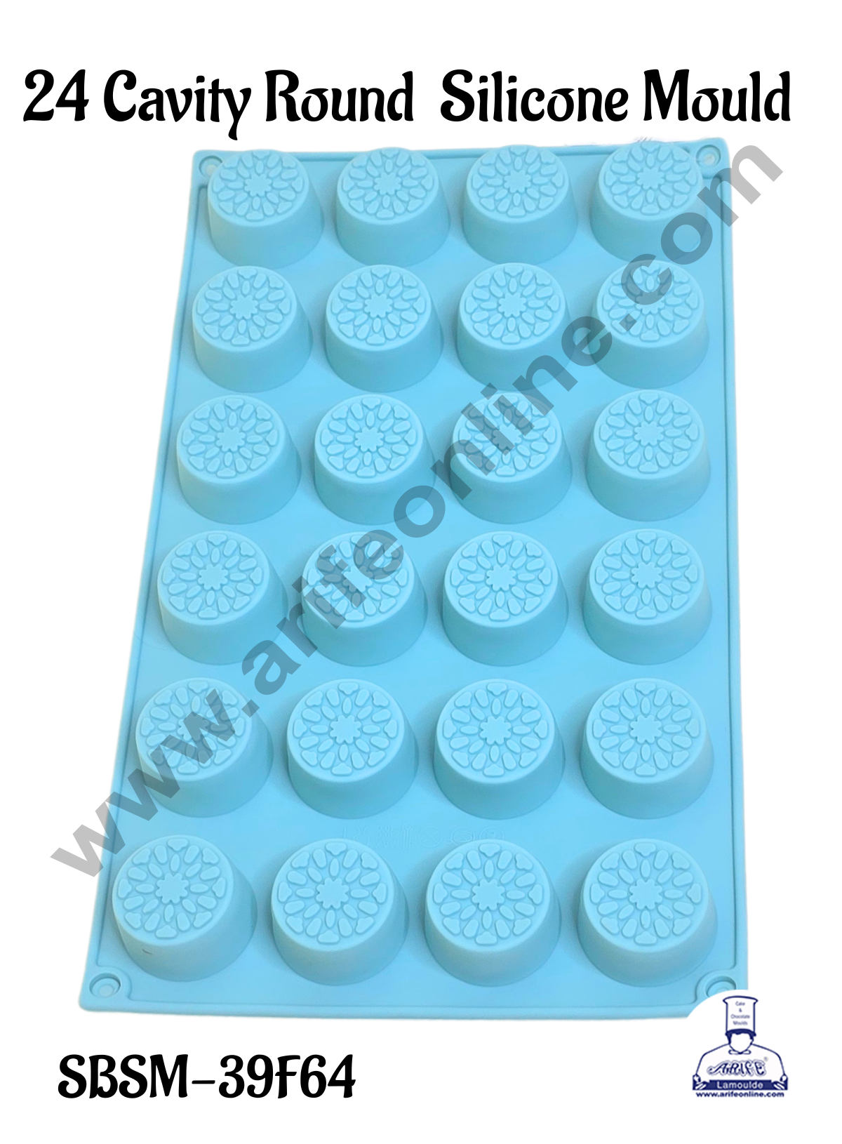 CAKE DECOR™ 24 Cavity Round Silicone Mould | Chocolate Mould | Jelly Mould