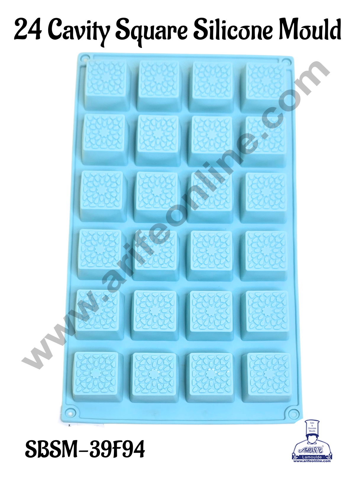 CAKE DECOR™ 24 Cavity Square Silicone Mould | Chocolate Mould | Jelly Mould