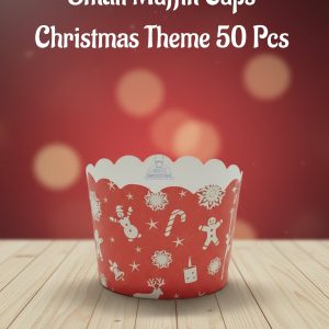 CAKE DECORβ’ Deep Muffin Cup Christmas Theme | Muffin Cupcake Liners (50Pcs Pack) Design-11