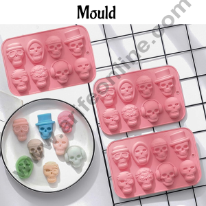 CAKE DECOR™8 Cavity Skull Silicon Candy Silicon Mould