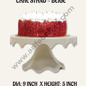 CAKE DECORβ’ Small Detachable Plastic Cake Stand Drop Shaped | Cupcake Stand | Display Stand - Beige