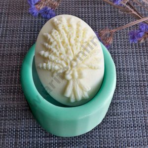 3D Silicon 1 Cavity Lavender Flower Bouquet Shape Silicon Candle Mould, Silicon Soap Mould (SBSP-DYF6675) - CAKE DECOR™