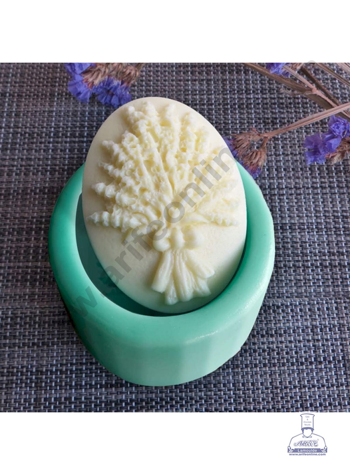 3D Silicon 1 Cavity Lavender Flower Bouquet Shape Silicon Candle Mould, Silicon Soap Mould (SBSP-DYF6675) - CAKE DECOR™
