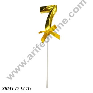CAKE DECOR™ Plastic 3D Style 7 Number Cake Topper - 1 Piece