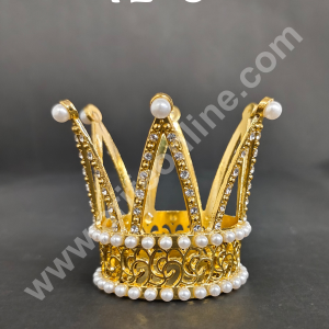 CAKE DECOR™ Birthday Cake Crown Chandelier Design Cake Topper Wedding, Cake Decoration For King, Queen, Prince & Princess Party Wedding Hair Accessories