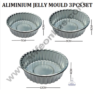 Cake Decor β’ Aluminuim Jelly Mould 3pcs Set