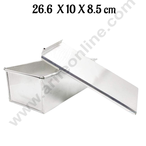 Aluminum Bread Loaf Mould With Lid (26.6  X 10 X 8.5 cm) - CAKE DECOR™