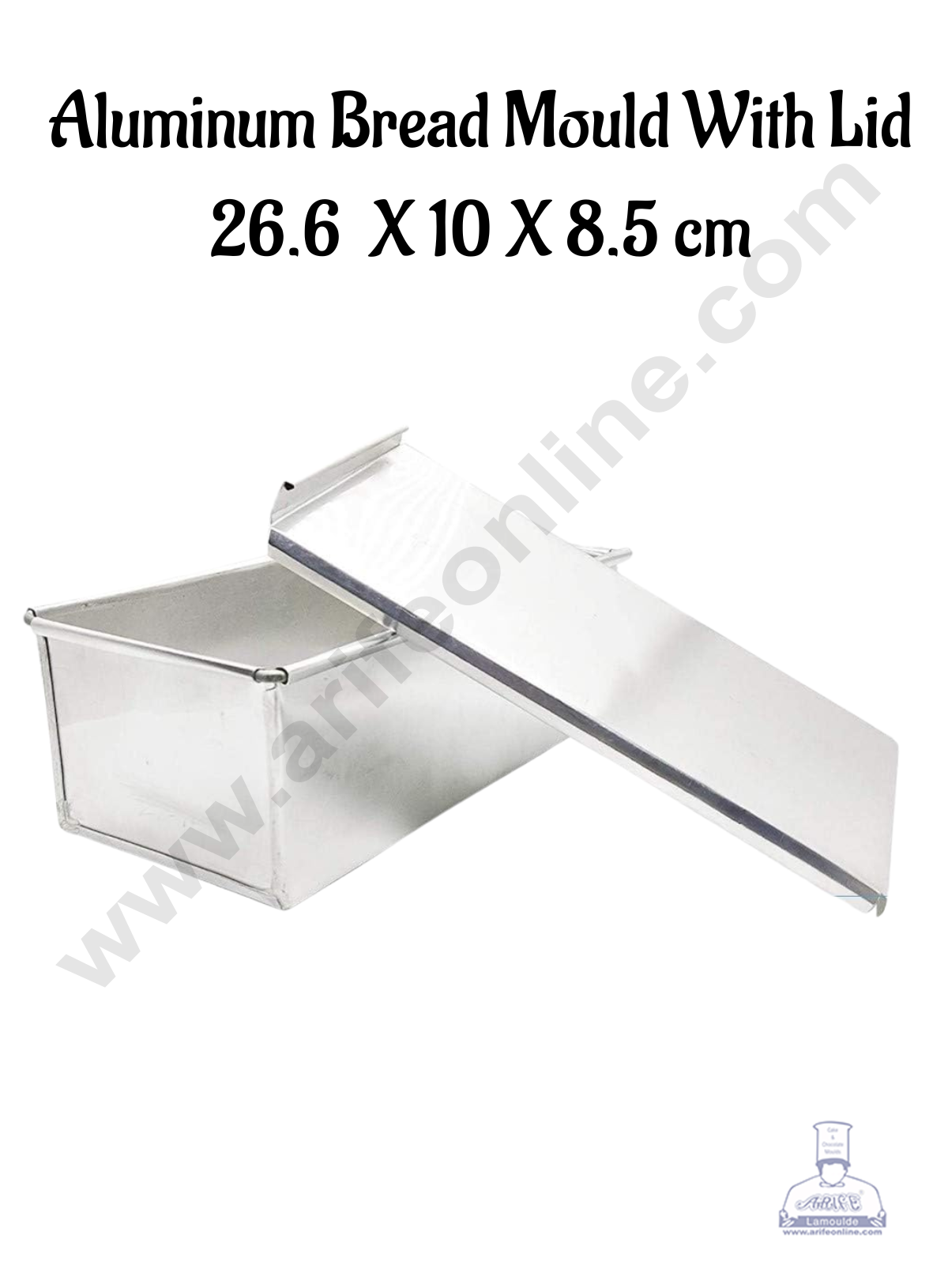 Aluminum Bread Loaf Mould With Lid (26.6 X 10 X 8.5 cm) - CAKE DECORβ’