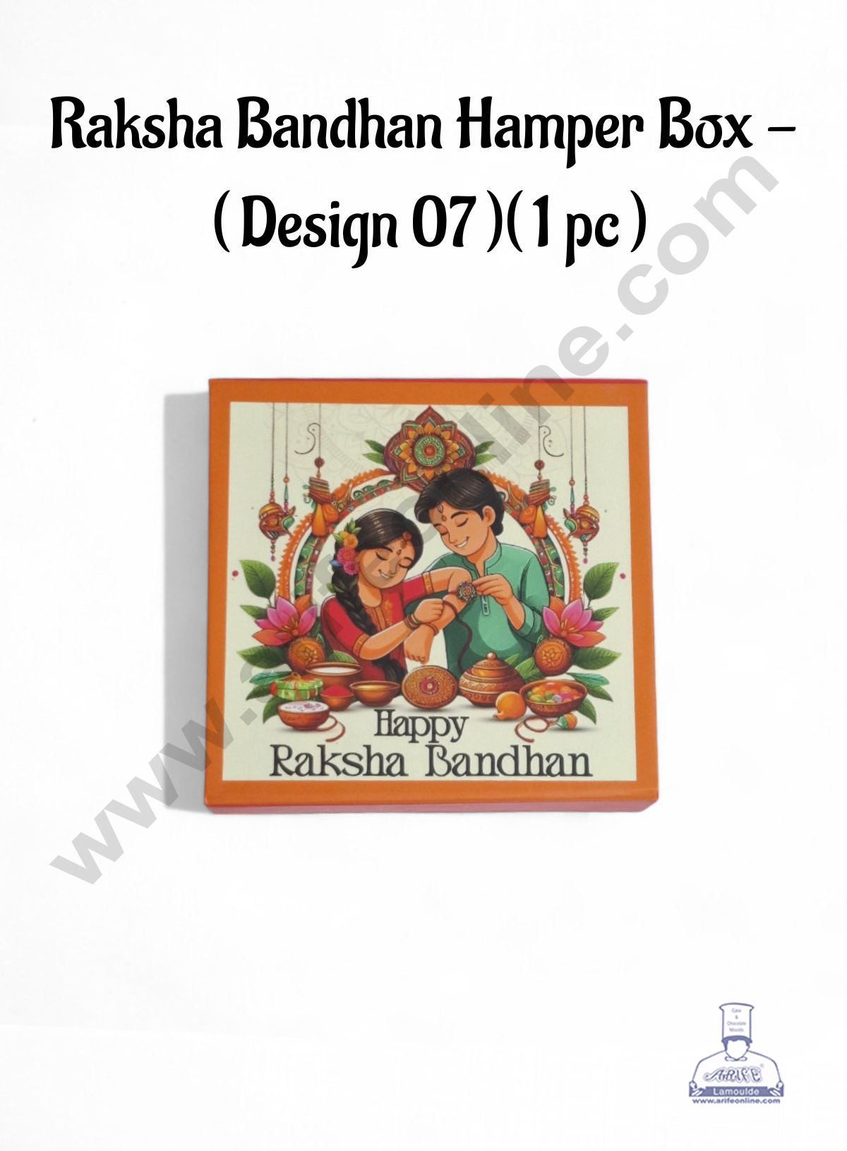 Happy Raksha Bandhan Hamper box - ( Design - 07)(1 Pc) - CAKE DECORβ’