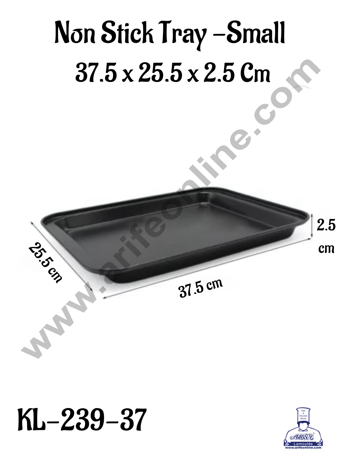 CAKE DECORβ’ Non-Stick Baking Tray with Rimmed Border β Professional Reusable Oven Pan, Small (37.5 x 25.5 x 2.5 cm), Ideal for Toaster Oven