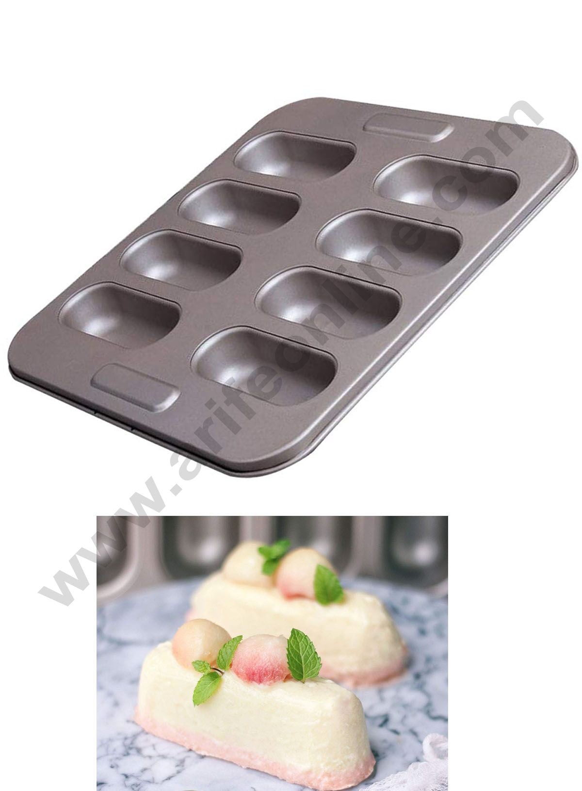 Cake Decor 8 Cavity Non Stick Mini Hotdog Shaped Cake Pan, Bread Mold, Baking Cake Mould