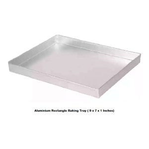CAKE DECORβ’ Aluminum Rectangle Cake Mould Baking Tray - (9 x 7 x 1 inches)