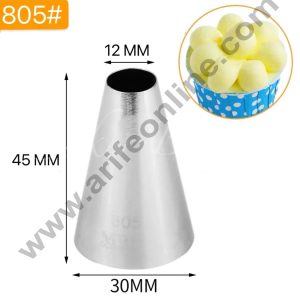 CAKE DECORβ’ MRF Icing Nozzle no 805 | Round Piping Nozzle for Cake & Cupcake Decoration