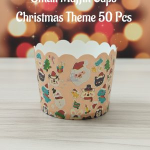 CAKE DECORβ’ Deep Muffin Cup Christmas Theme | Muffin Cupcake Liners (50Pcs Pack) Design-13