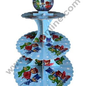 CAKE DECOR™ 3 Tier PartyMane PJ Mask Cupcake Cardboard Stand - Heavy
