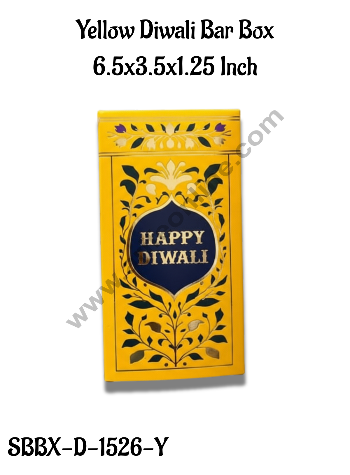 Yellow Diwali Chocolate Bar Box (Pack of 10 Pcs ) CAKE DECORβ’