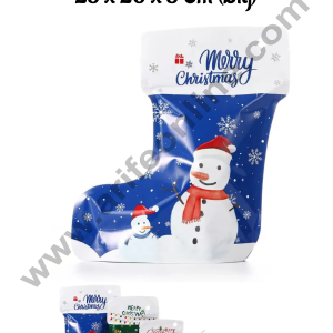 CAKE DECORβ’ Christmas Socks Stand-up Pouch Zip Lock Big (25 X 20 X 5 CM )(SBZP-1317) - 1 Piece
