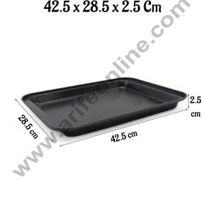 CAKE DECOR™ Non Stick Tray | Nonstick Baking Pans for Oven w/Rimmed Border, Professional Reusable Baking Trays for Toaster Oven Replacement - Medium 42.5 x 28.5 x 2.5 Cm