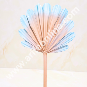 Cake Decor Natural Palm Leaf For Cake Decoration - Beige Blue (1 pc pack)