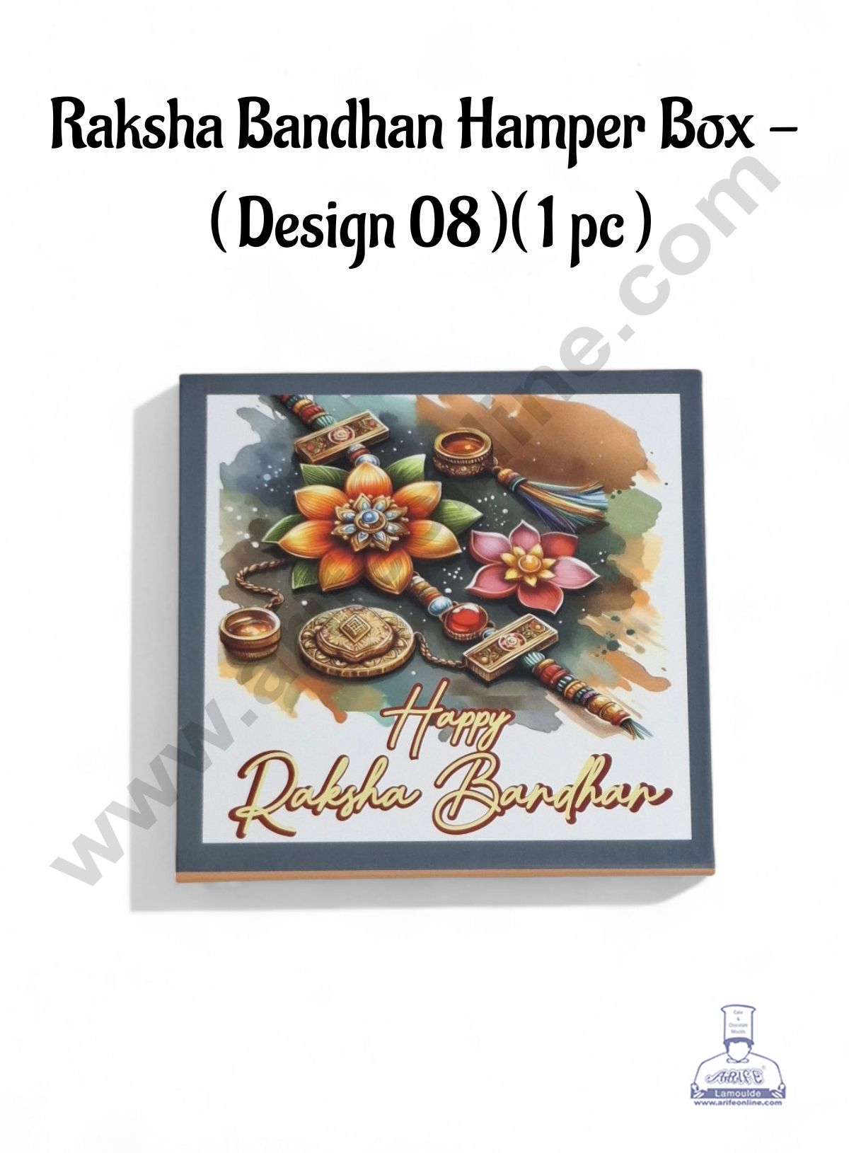 Happy Raksha Bandhan Hamper box - ( Design - 08)(1 Pc) - CAKE DECORβ’