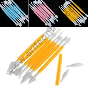 Cake Decor 8Pcs New Cake Modelling Tools Set Fondant Clay Cutter Carve Pen Mould Mold Tool