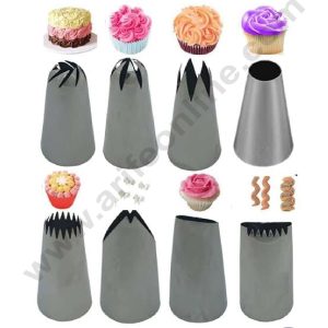 Cake Decor 8Pcs Stainless Steel Nozzle Set