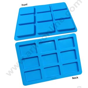 Cake Decor Silicon 9 Cavity Rectangle Shape Mold Baking Chocolate Cake (SBSM-825)