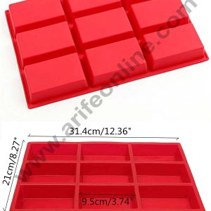 Cake Decor 9 Silicon Bakeware Small Bread Loaf Shape Silicone Moulds for Soaps Jelly Desserts Muffins Cupcakes