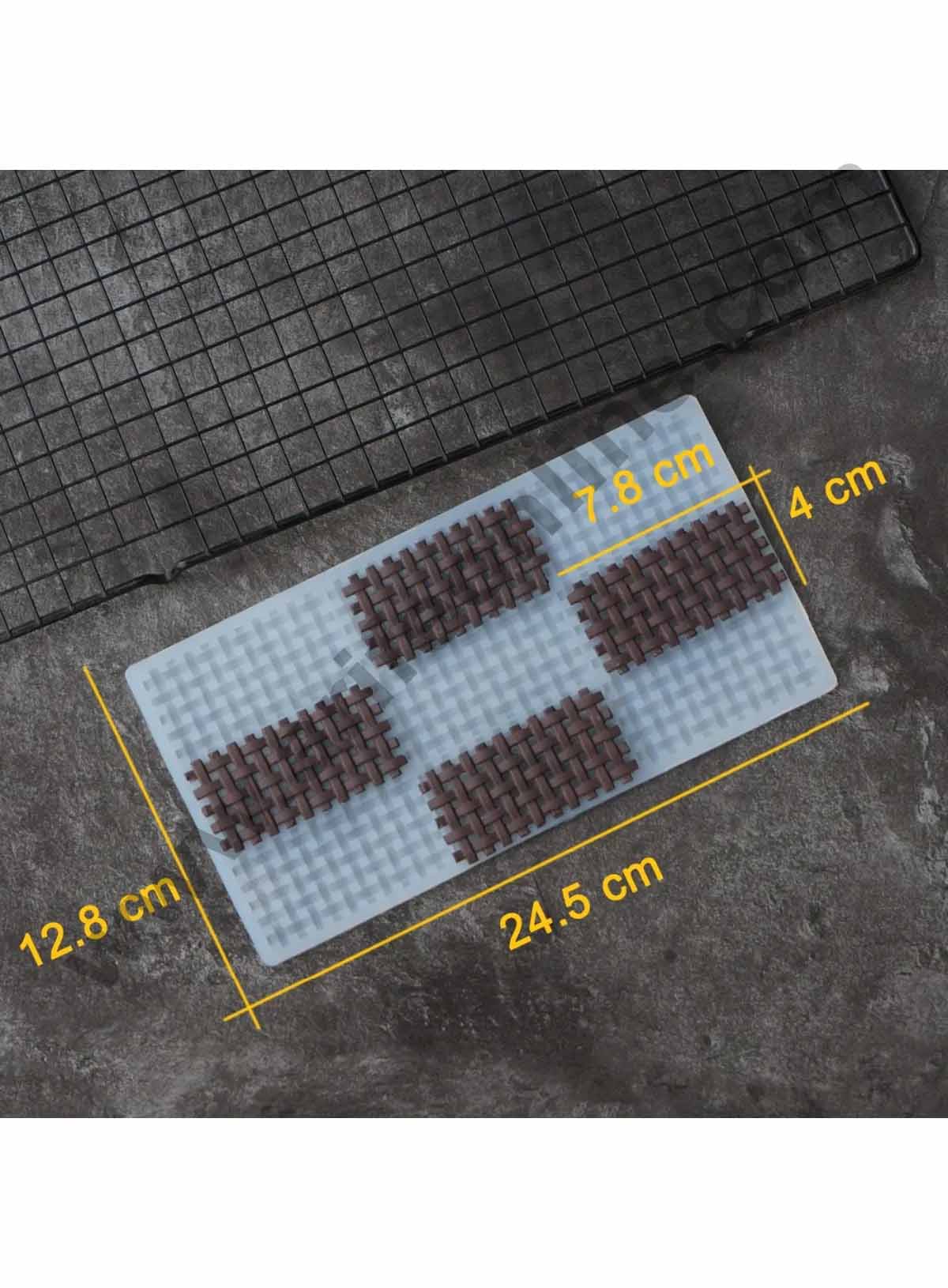 Cake Decor Silicon 9 in 1 Basket Weave Shape Chocolate Garnishing Mould Cake Insert Decoration Mould