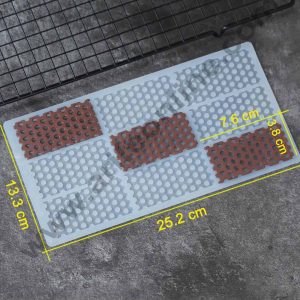 Cake Decor Silicon 9 in 1 Honeycomb dot Shape Chocolate Garnishing Mould Cake Insert Decoration Mould