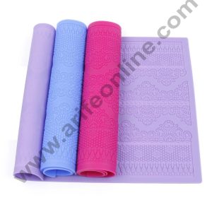 Cake Decor Flower Pattern Silicone Mat Fondant Cake Lace Embossed Cake Mold Sugar Lace Mat Cake Decorating Tool Embossing Sguar lace pad