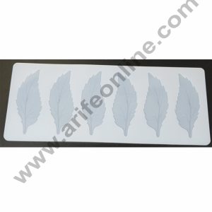 Cake Decor Silicon 6 in 1 Leaf Shape Chocolate Garnishing Mould Cake Insert Decoration Mould