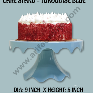 CAKE DECORβ’ Small Detachable Plastic Cake Stand Drop Shaped | Cupcake Stand | Display Stand - Turquoise Blue